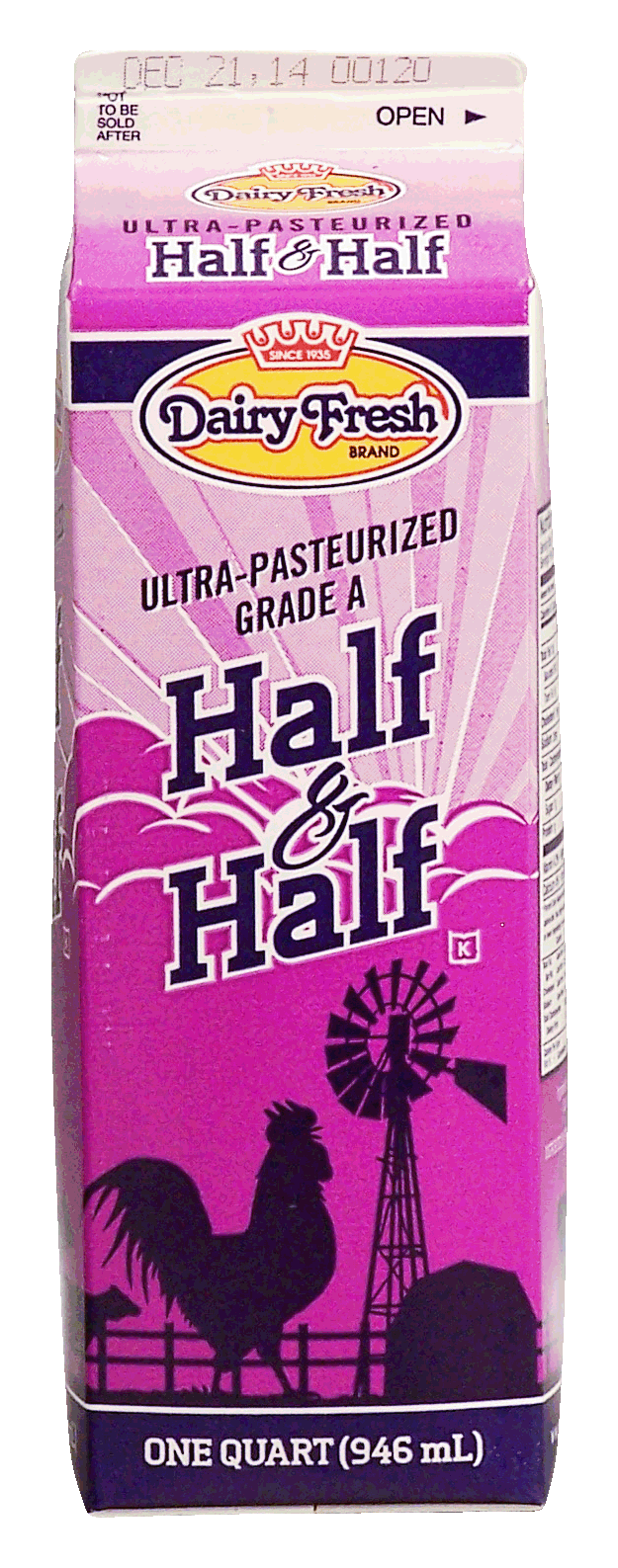 Dairy Fresh  half and half, ultra-pasteurized grade a Full-Size Picture